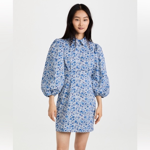 NWOT Stella Nova Aggis Puff Sleeve Mini Floral Dress/ Size XS - Picture 1 of 11